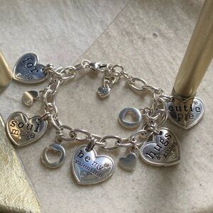 Brighton Jewelry Heart  attached charms bracelet